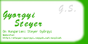 gyorgyi steyer business card