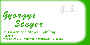gyorgyi steyer business card